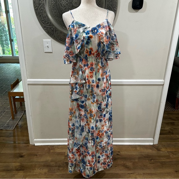 TANYA TAYLOR Lorena floral cold - shoulder maxi dress - Size 2 - Picture 2 of 13